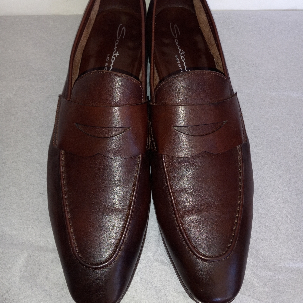 Mens Santoni penny loafers size uk 12